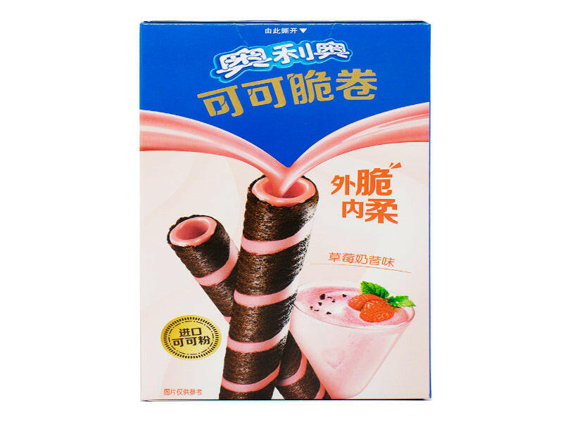 China 🇨🇳 - Oreo Cocoa Crisp Rolls Strawberry Milkshake