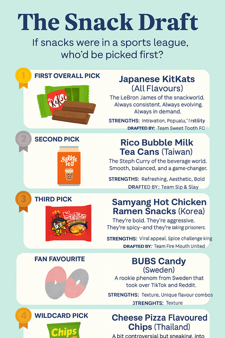 The Snack Draft – If Snacks Were in a Sports League, Who’d Be Picked First?