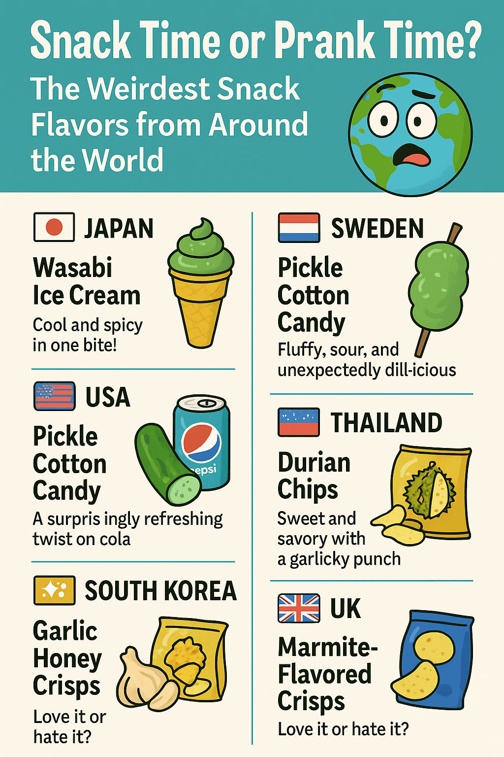 Snack Time or Prank Time? The Weirdest Snack Flavours from Around the World - InOutSnackz