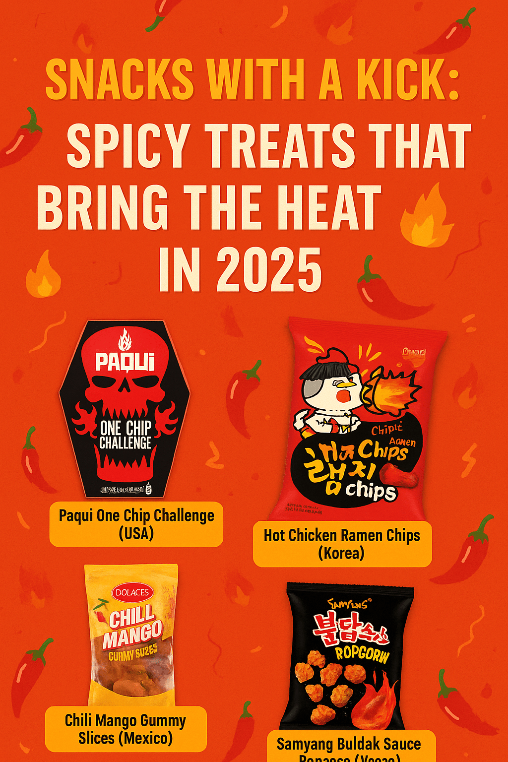 Snacks with a Kick: Spicy Treats That Bring the Heat in 2025 - InOutSnackz