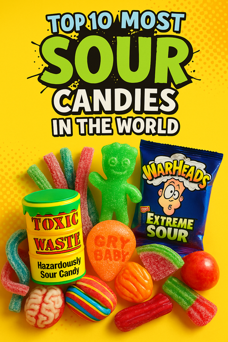 Top 10 Most Sour Candies in the World: A Taste Challenge for the Brave! - InOutSnackz