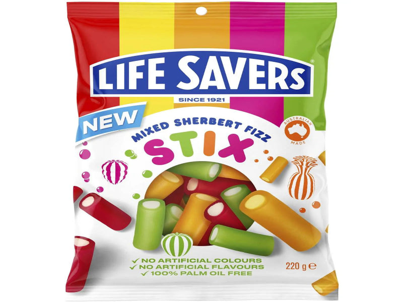 Australia 🇦🇺 - Life Savers Mixed Sherbert Fizz Stix