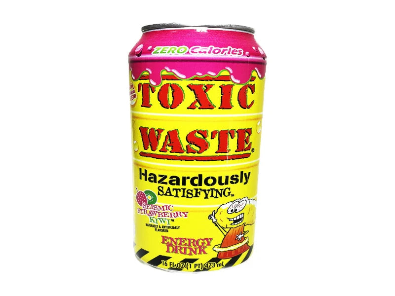 USA 🇺🇸 - Toxic Waste Energy Drink Seismic Strawberry Kiwi