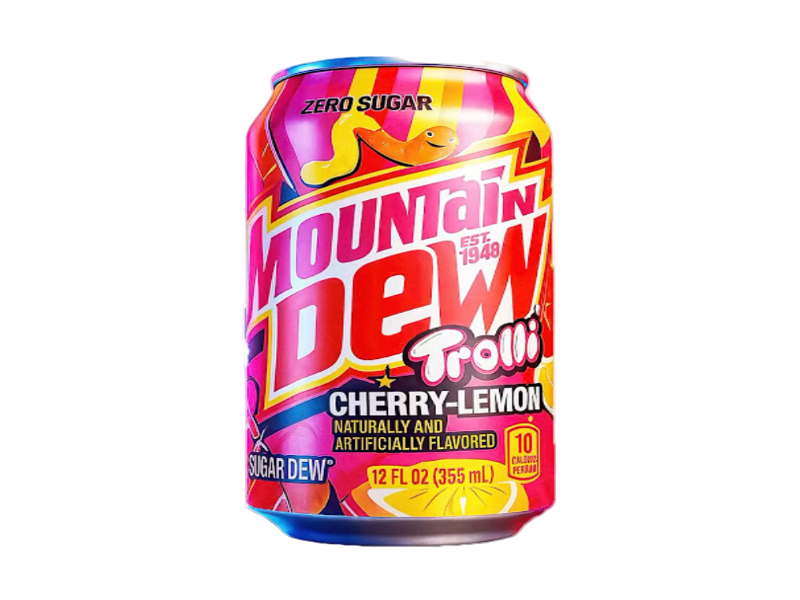 USA 🇺🇸 - Mountain Dew Trolli Cherry-Lemon Zero Sugar