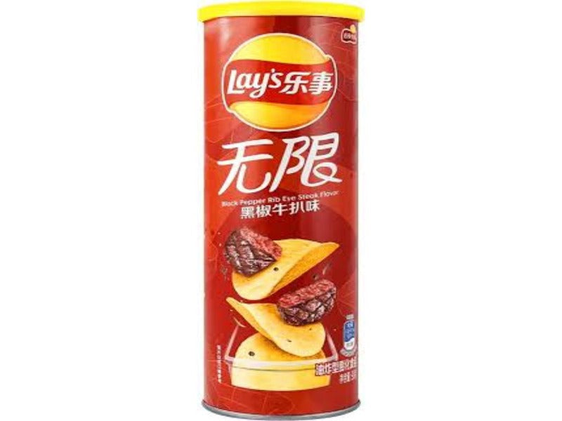 China 🇨🇳 - Lay's Stax Black Pepper Rib Eye Steak