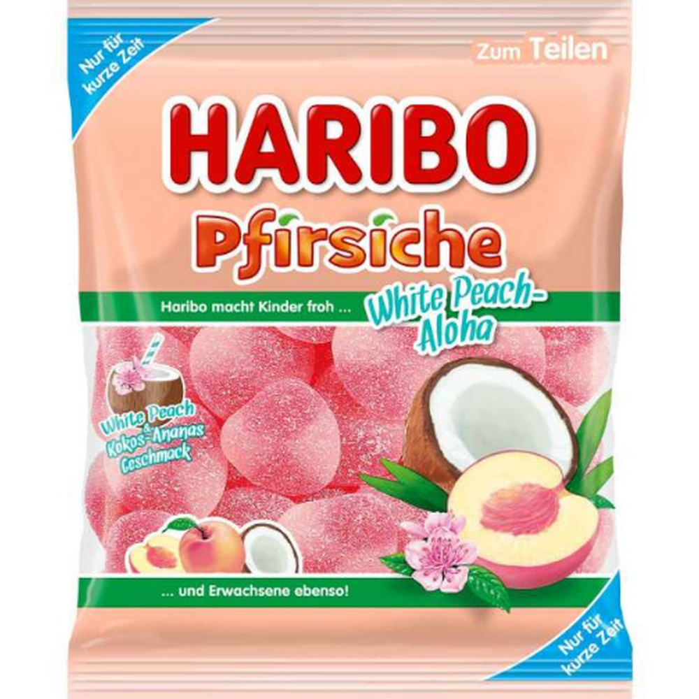 Germany 🇩🇪 - Haribo White Peach Aloha - InOutSnackz