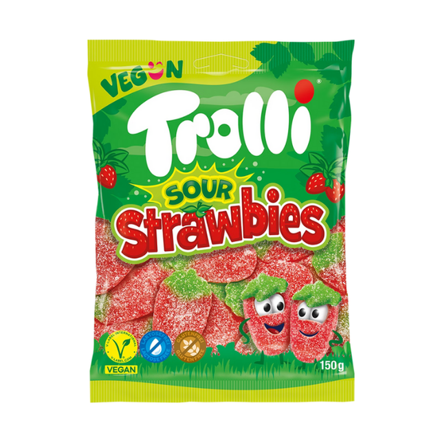 Germany 🇩🇪 - Trolli Sour Strawbies - InOutSnackz