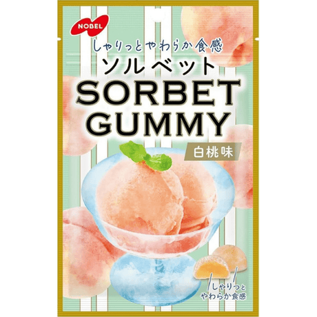 Japan 🇯🇵 - Nobel Sorbet Gummy White Peach - InOutSnackz