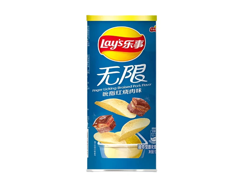 China 🇨🇳 - Lay's Stax Finger Licking Braised Pork Flavor