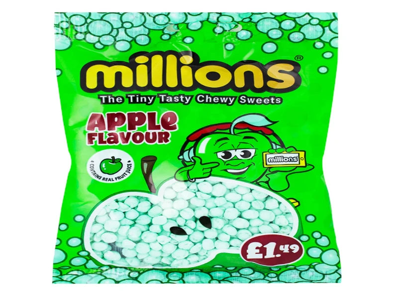 UK 🇬🇧 - Millions Tiny Tasty Chewy Sweets Apple.