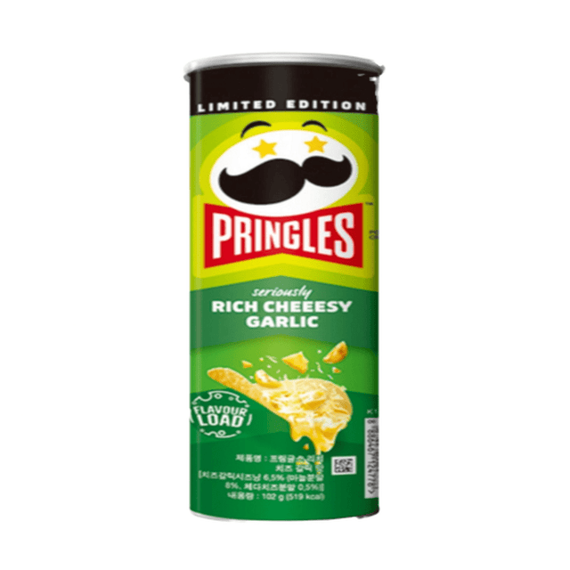 South Korea 🇰🇷 - Pringles Seriously Rich Cheesy Garlic - InOutSnackz