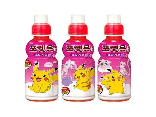 Korea 🇰🇷 - Chilsung Pokémon Grape and Apple Juice