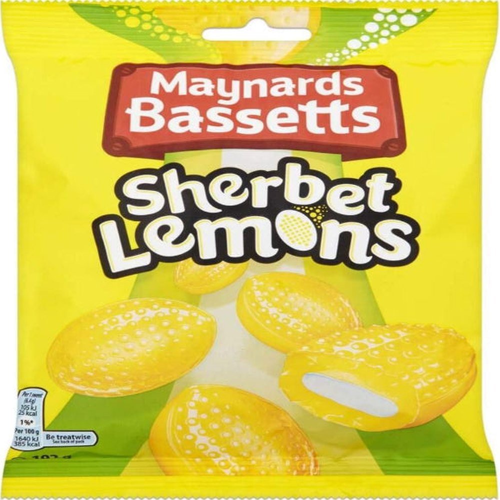 UK 🇬🇧 - Maynards Bassetts Sherbet Lemons - InOutSnackz