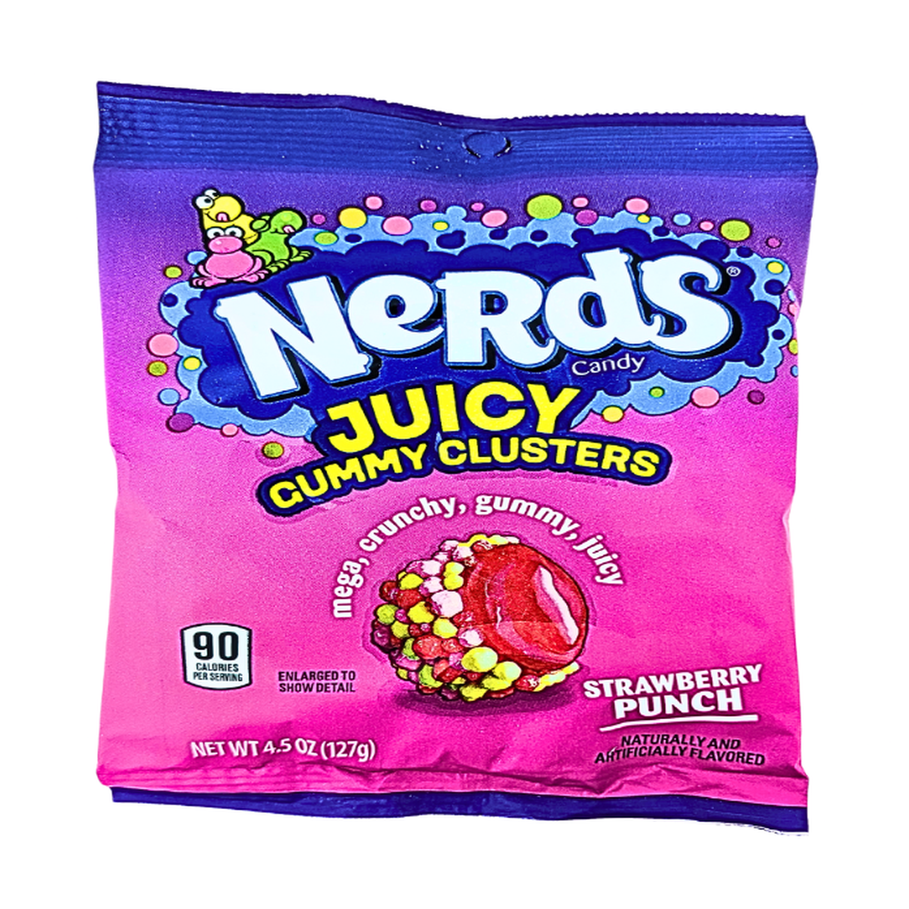 USA 🇺🇸 - Nerds Juicy Gummy Clusters Strawberry Punch - InOutSnackz