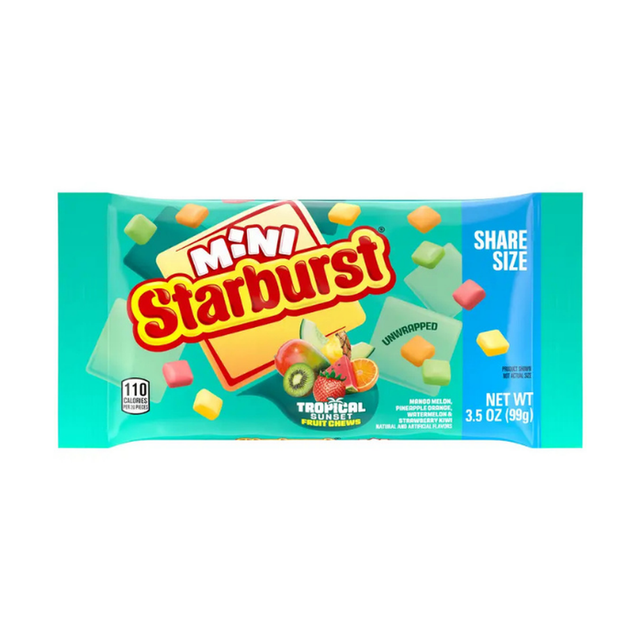 USA 🇺🇸 - Starburst Mini Tropical Sunset Fruit Chews - InOutSnackz