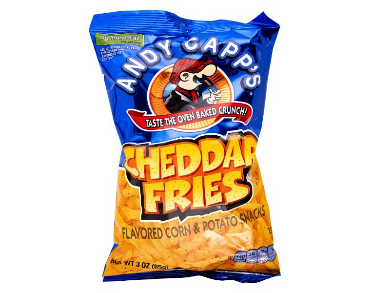 Andy Capp’s Cheddar Fries Corn Potato Snacks InOutSnackz