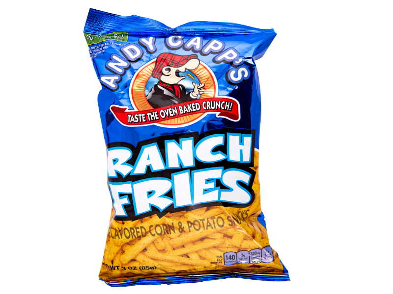 Andy Capp’s Ranch Fries Corn Potato Snacks InOutSnackz